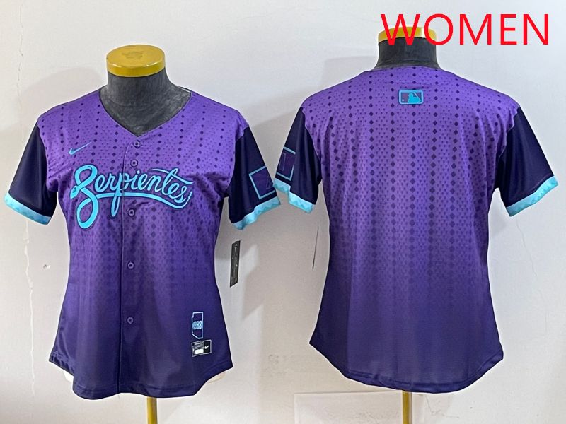 Women Arizona Diamondback Blank Purple Joint Name 2025 Nike MLB Jersey style 2